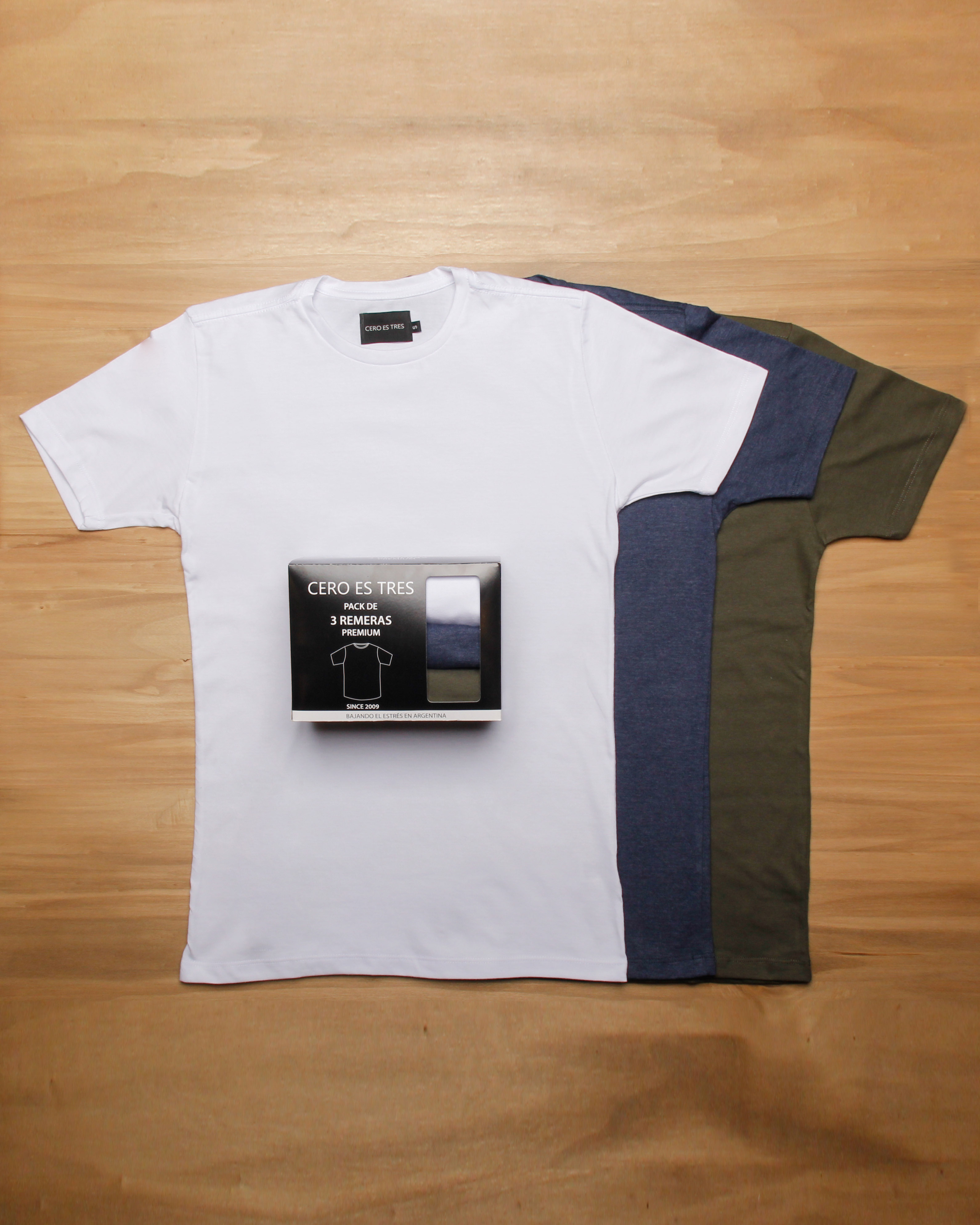 4001BAVUNI - TRIPACK REMERA BASICA